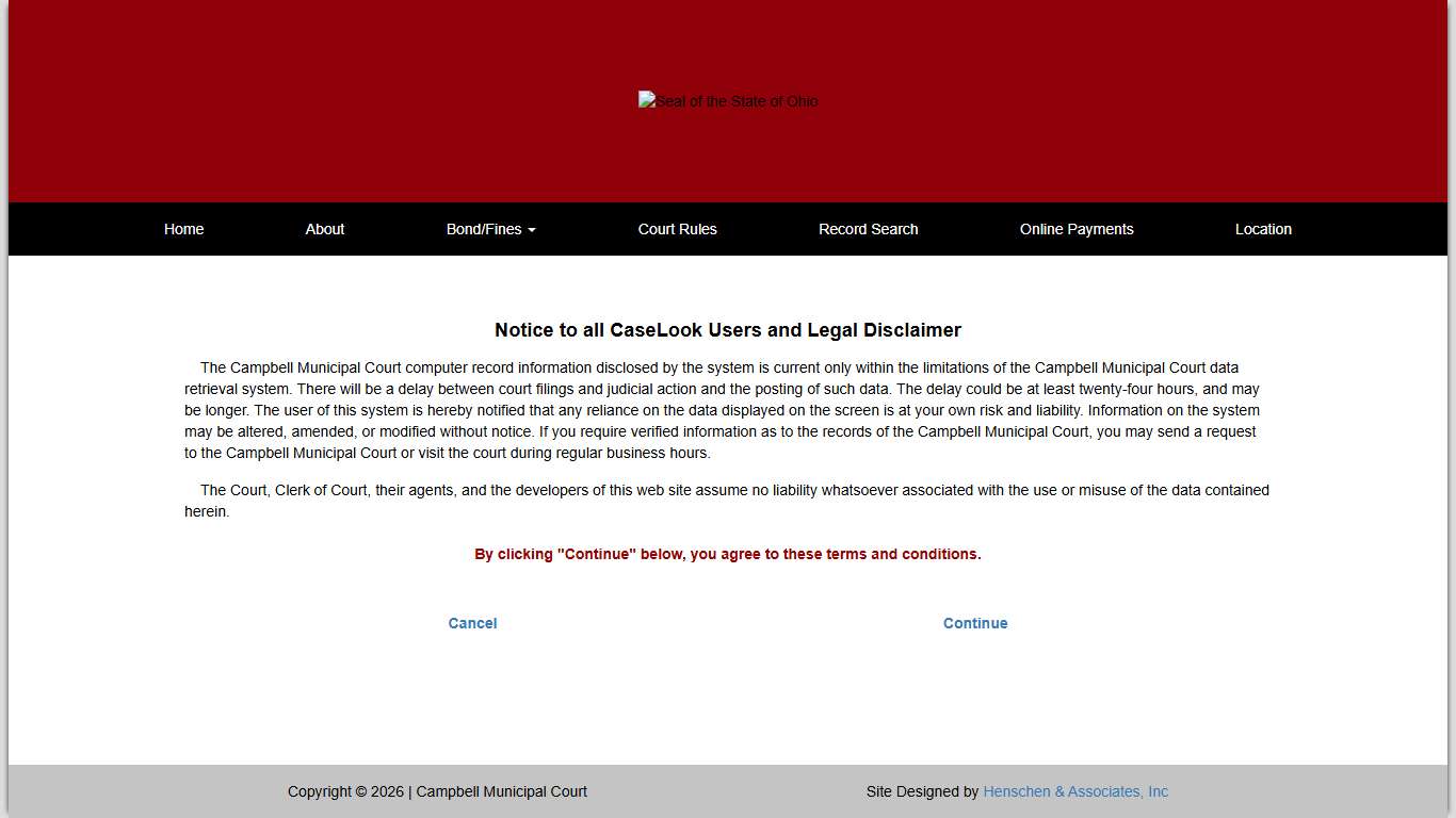 Campbell Municipal Court - Record Search